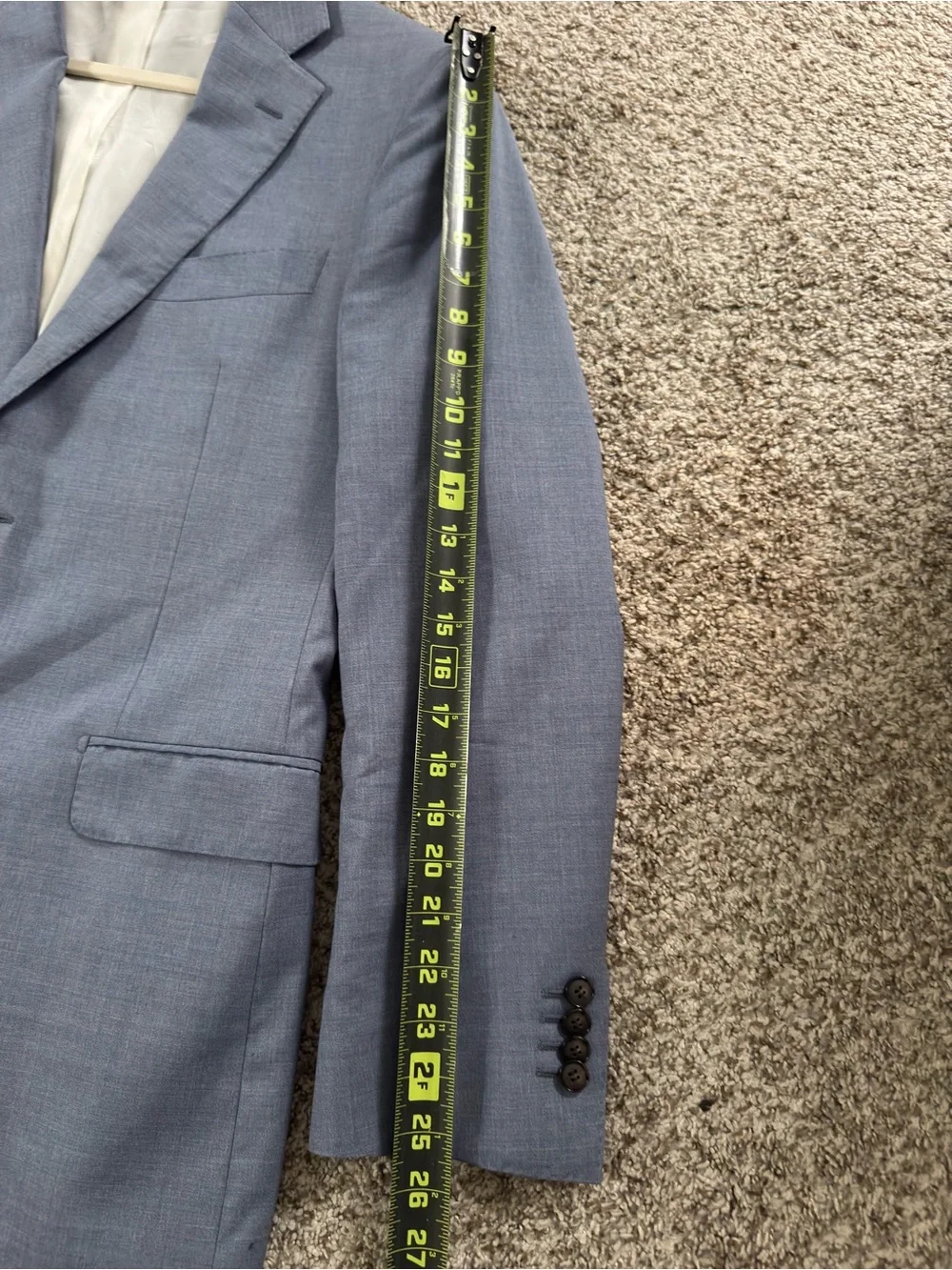 SuitSupply Napoli Blue Italian Wool Blazer Reda 1865 Fabric Size 40L